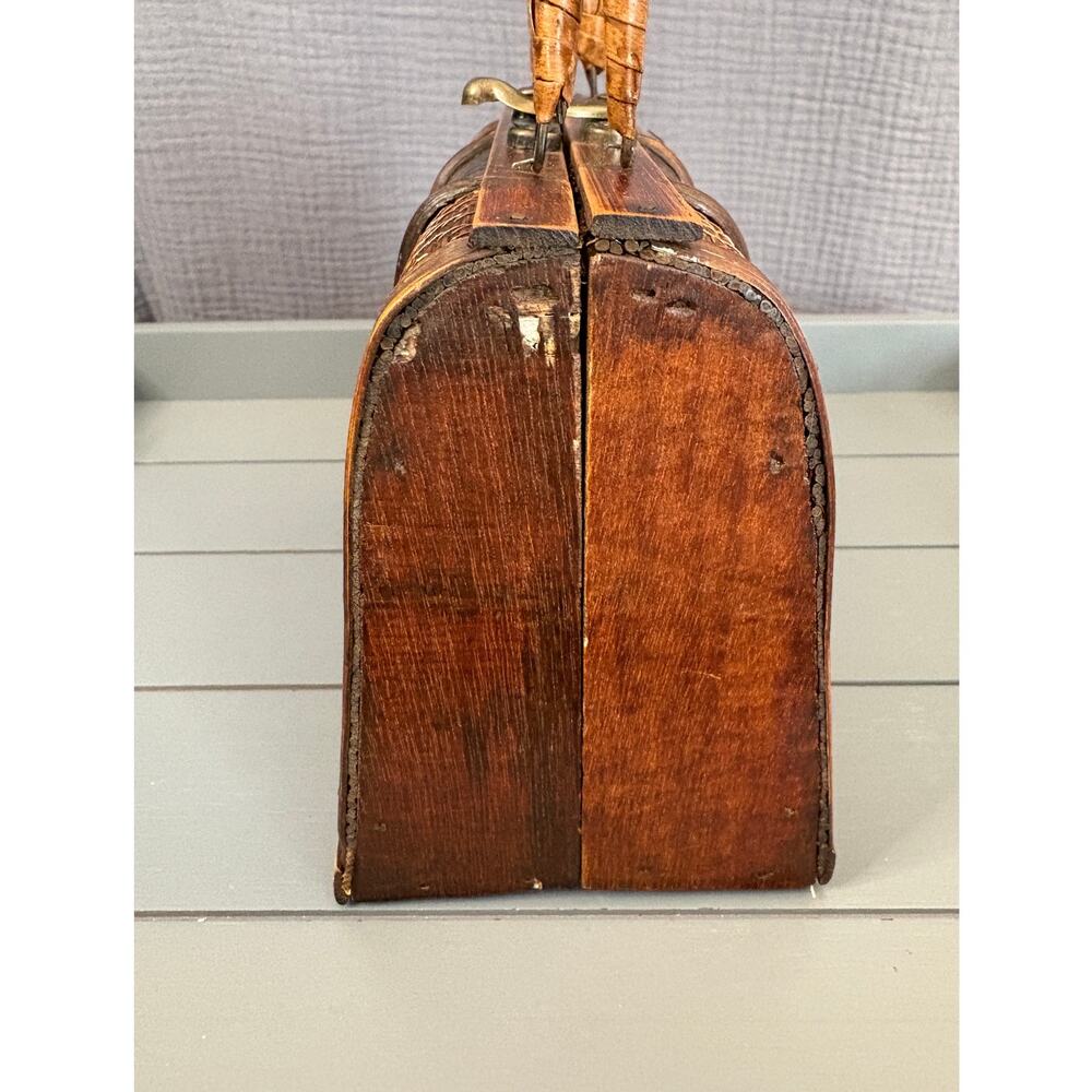 Vintage Wicker Box Purse Handbag - Picture 4 of 7